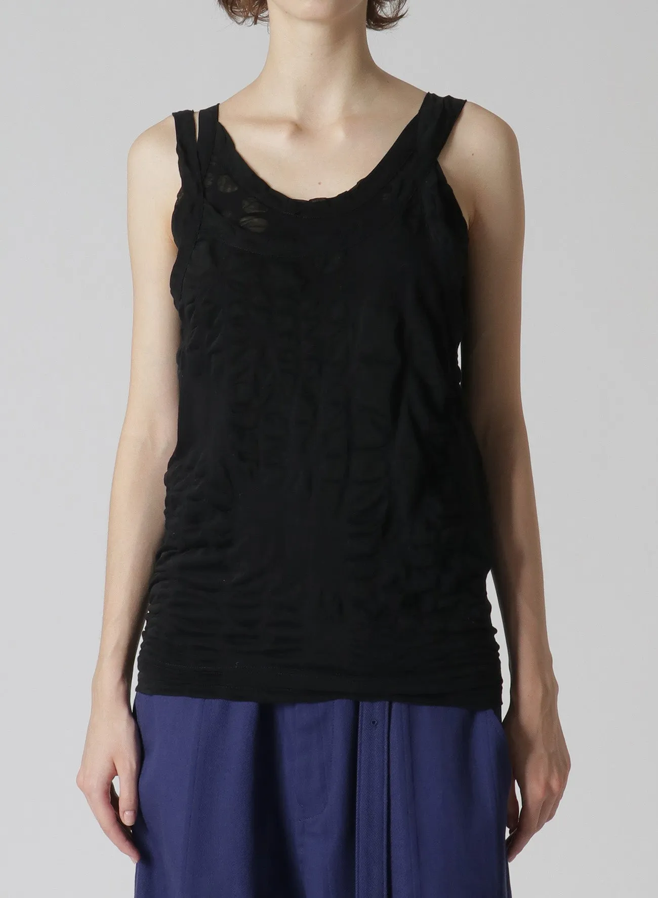 100/- COTTON DOUBLE LAYERED TANK TOP