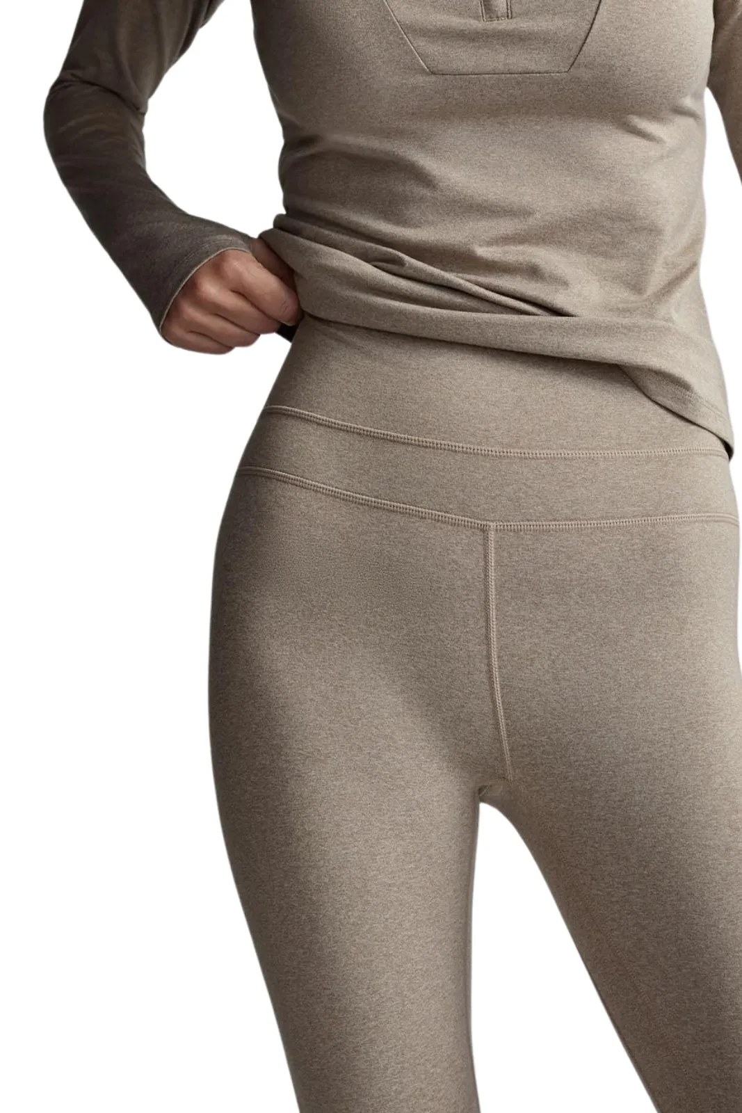 Always Warm Base Layer Legging, Taupe Marl