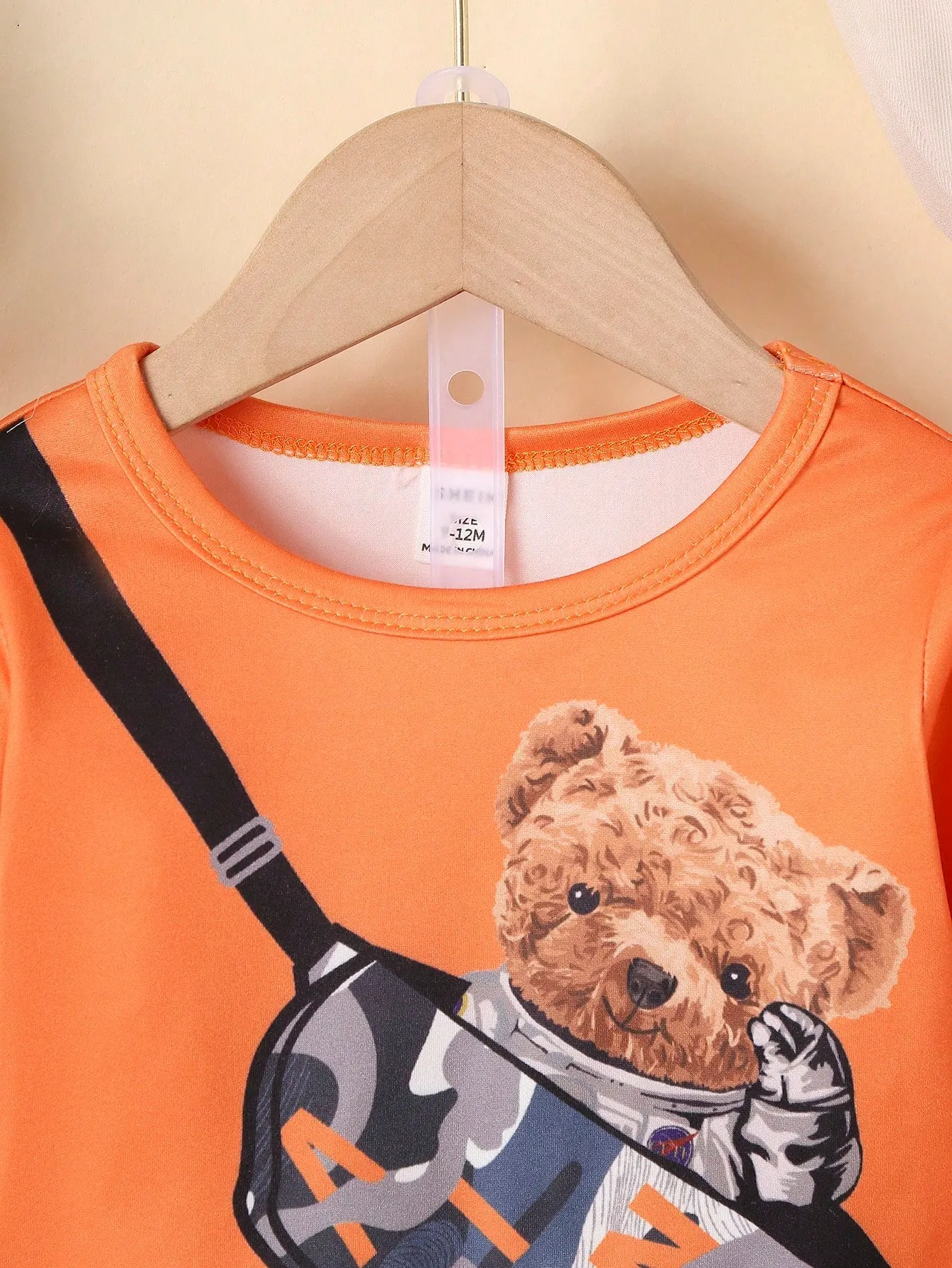 Baby Boy Bear Print Sweatshirt & Camo Print Sweatpants