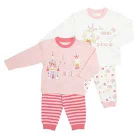 Baby Pyjamas - Pack Of 2 (Coral)