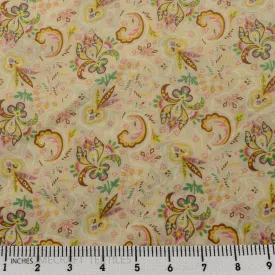 Beige Eastern Mosaic Cotton Print