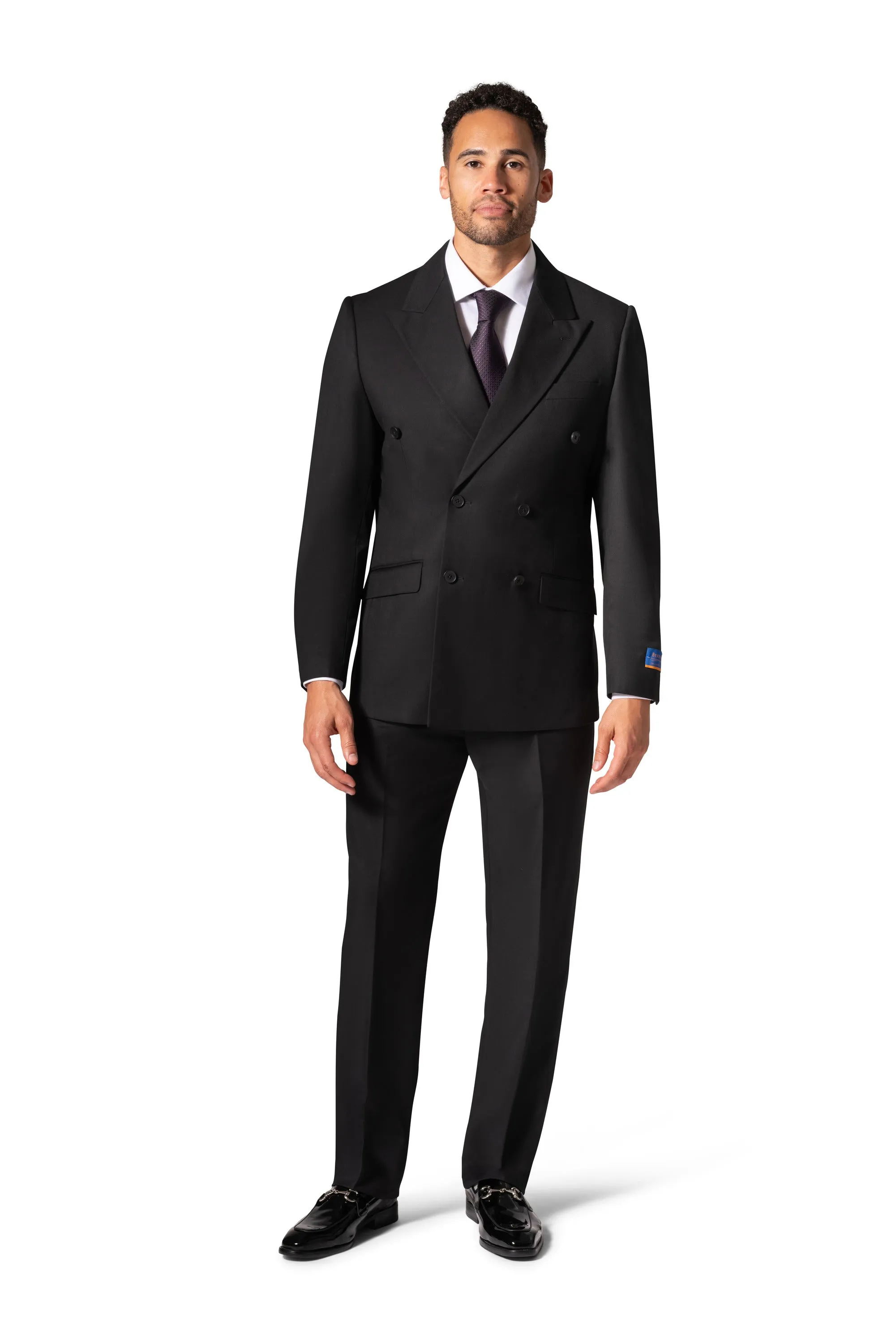 Berragamo A6732 D/B Modern Fit Suit - Black