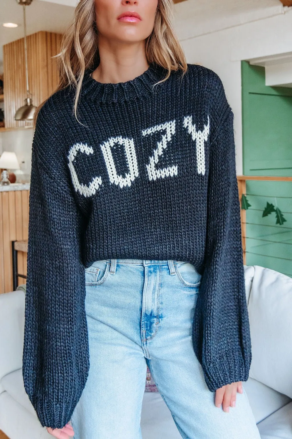 Black Cozy Pullover Sweater