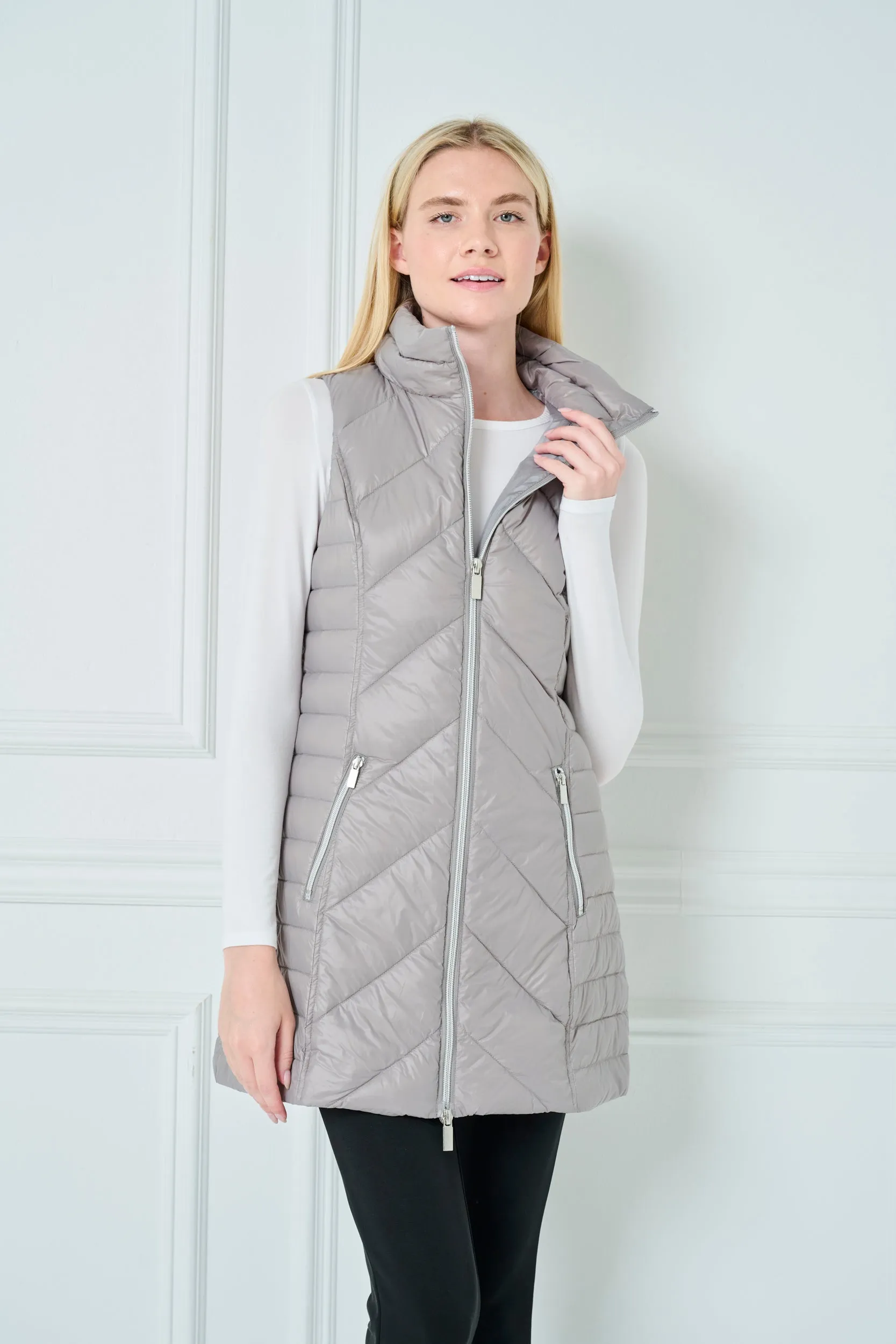 Chevron Quilted Vest