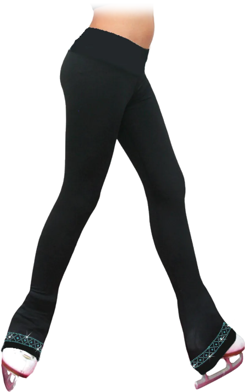 Chloe Noel PS735  Elite Over the Heel Leggings with front pocket & new Crystal design