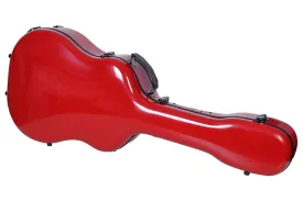 Crossrock CRF2021DRD Acoustic-Dreadnought Fiberglass Guitar Case - Red