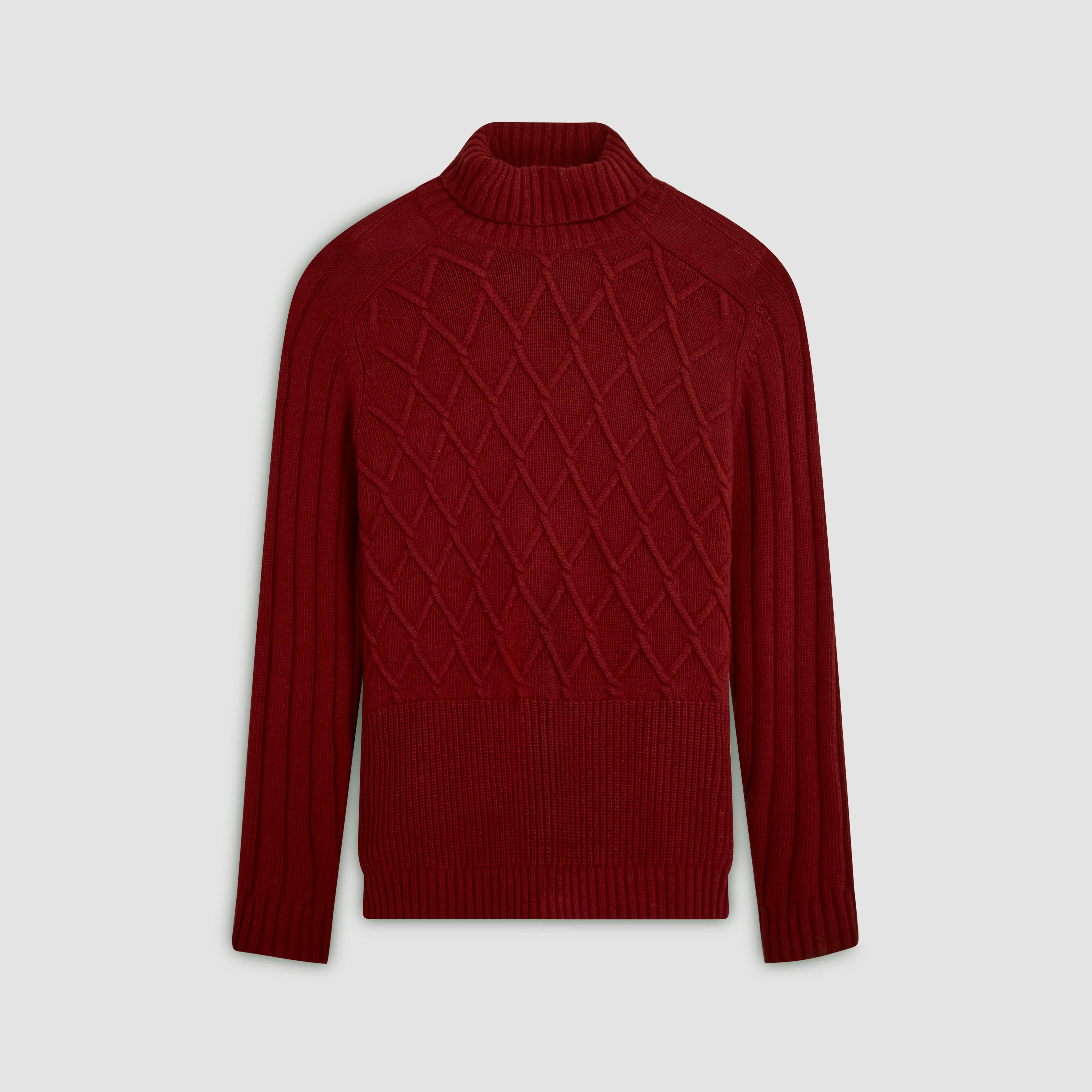 Diamond Stitch Turtleneck Sweater