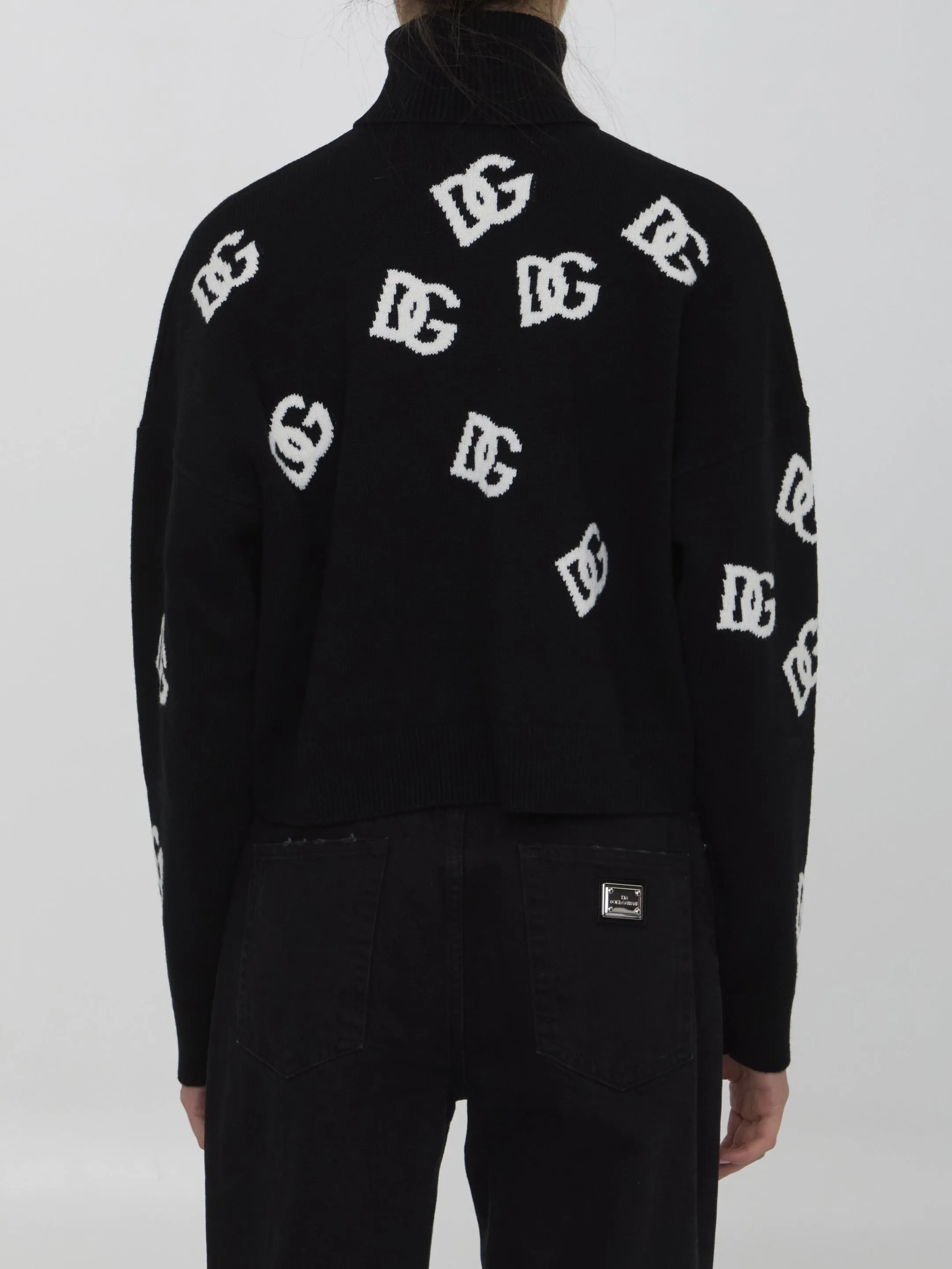 Dolce & Gabbana Turtleneck Sweater With DG Logo