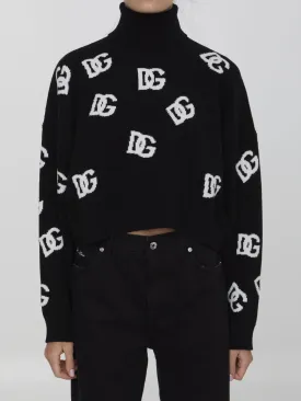 Dolce & Gabbana Turtleneck Sweater With DG Logo