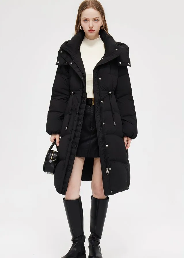 DRAWSTRING LONG DOWN JACKET