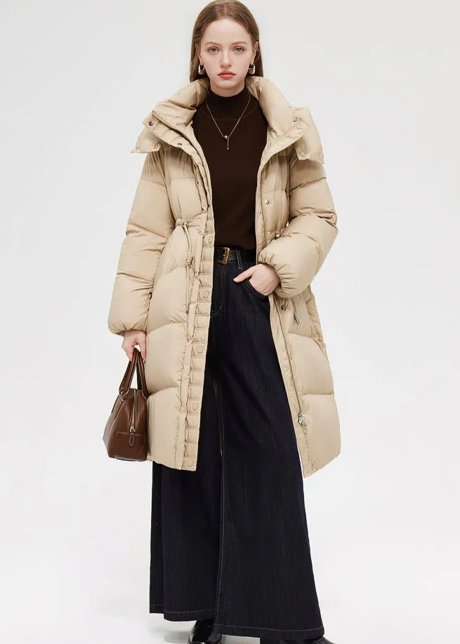 DRAWSTRING LONG DOWN JACKET