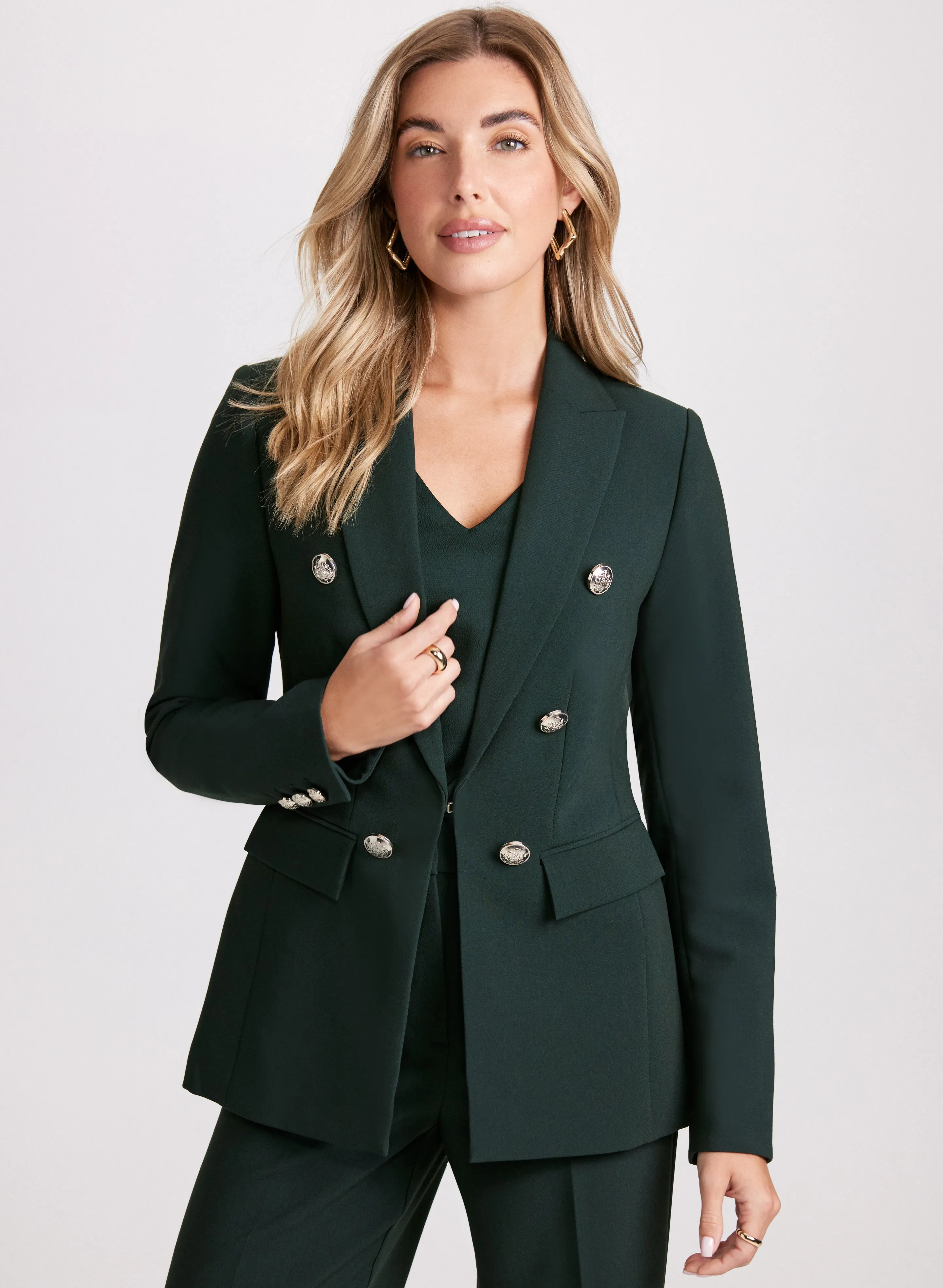 Faux Double-Breasted Jacket