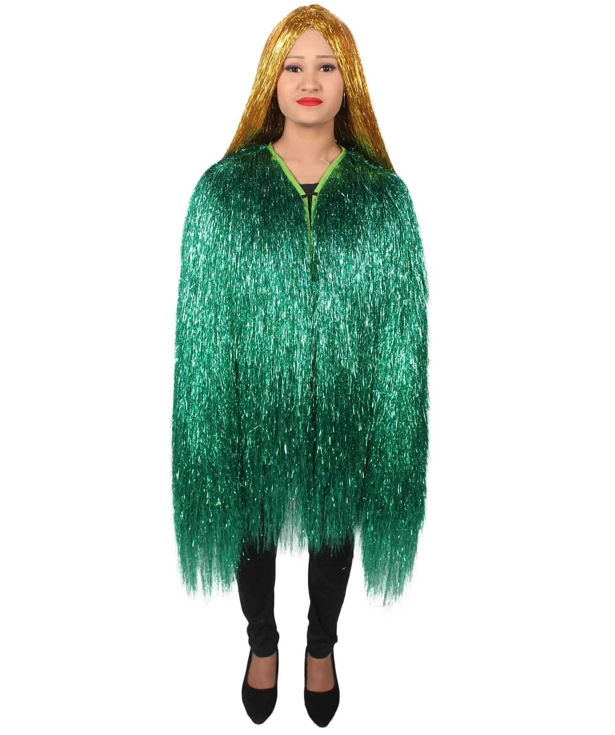 HPO Unisex Festival Carnival Thin Tinsel Jacket with Loose Fit | Extra Dense Tinsel | Multiple Size and Color Options