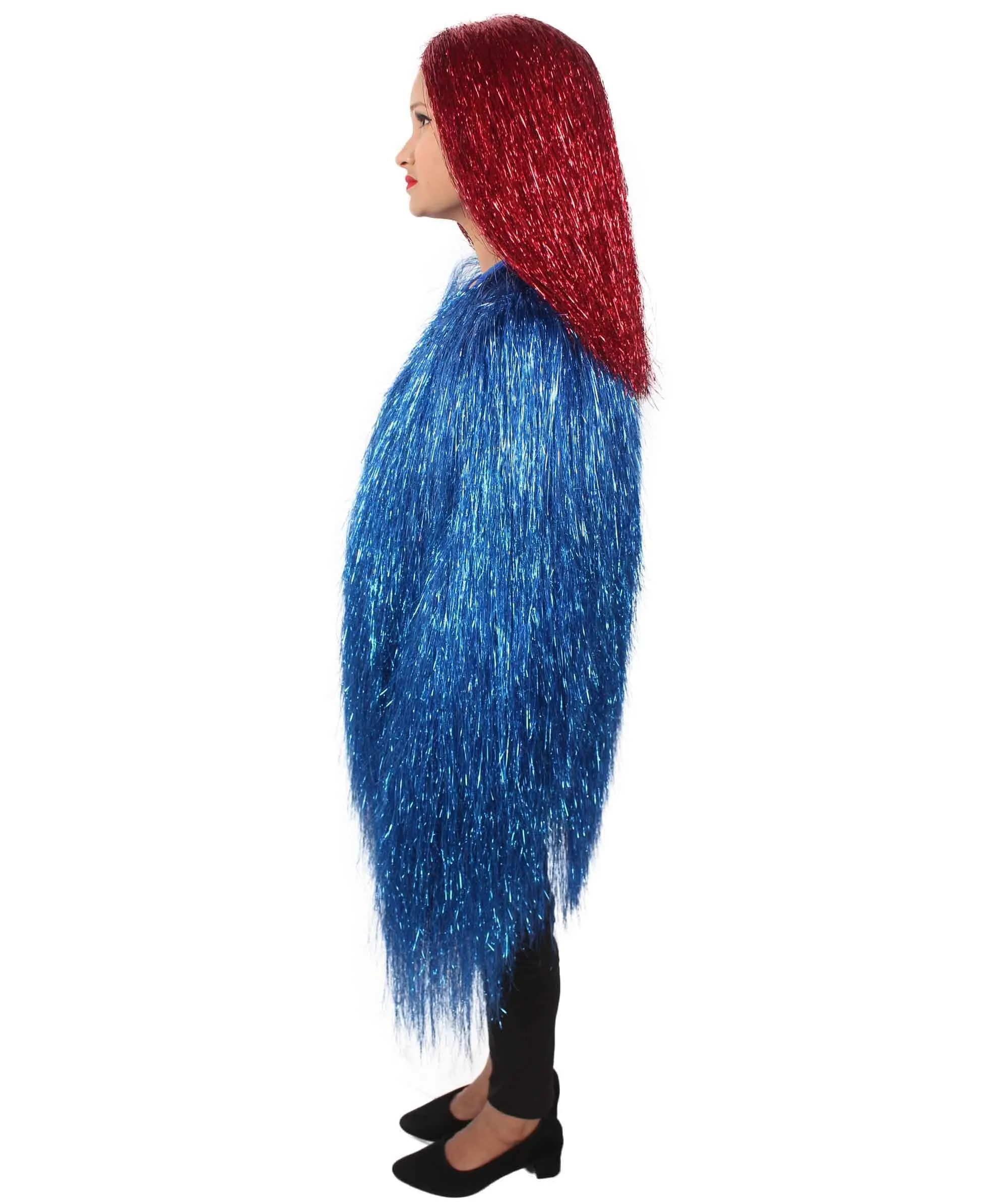 HPO Unisex Festival Carnival Thin Tinsel Jacket with Loose Fit | Extra Dense Tinsel | Multiple Size and Color Options