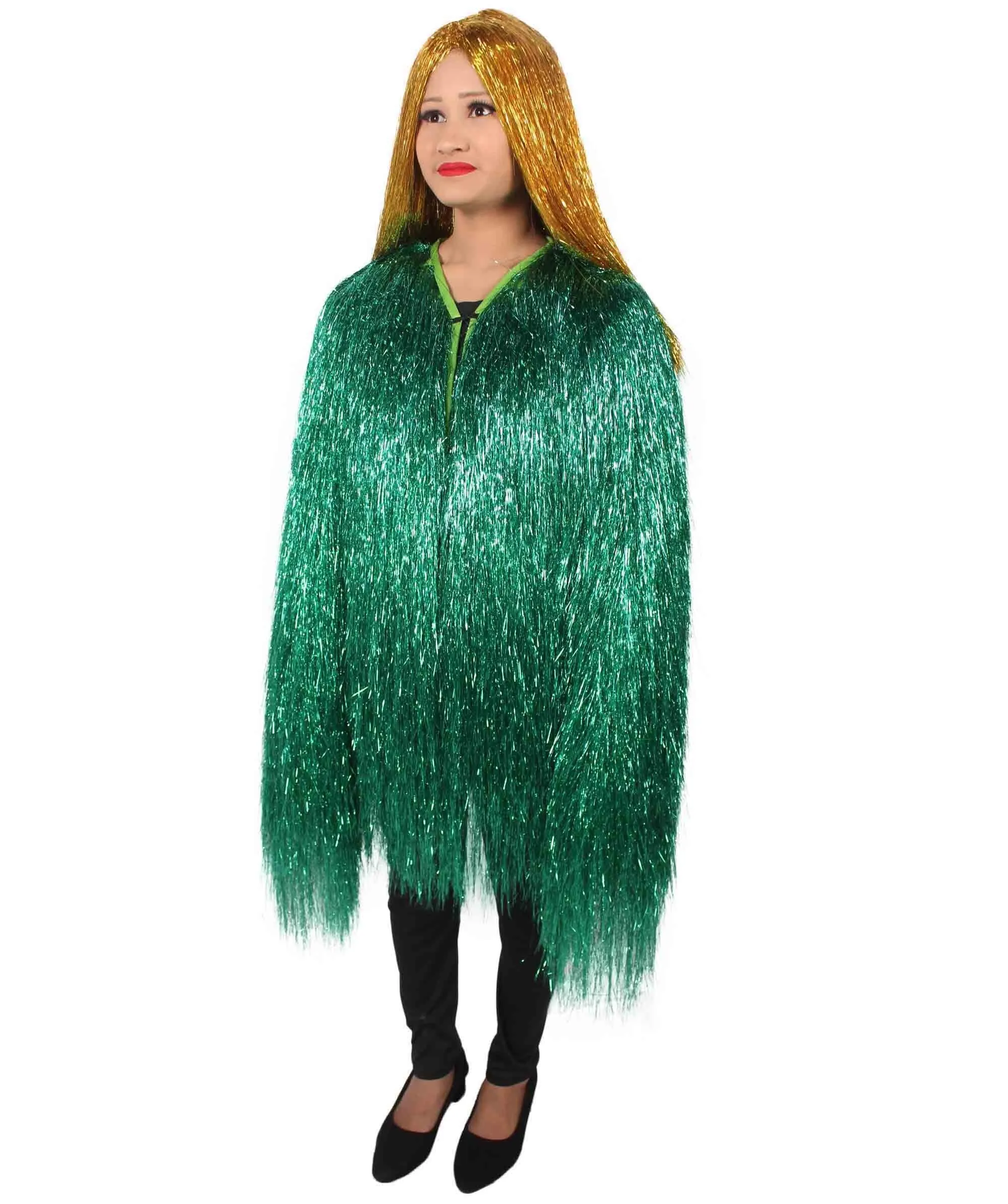 HPO Unisex Festival Carnival Thin Tinsel Jacket with Loose Fit | Extra Dense Tinsel | Multiple Size and Color Options