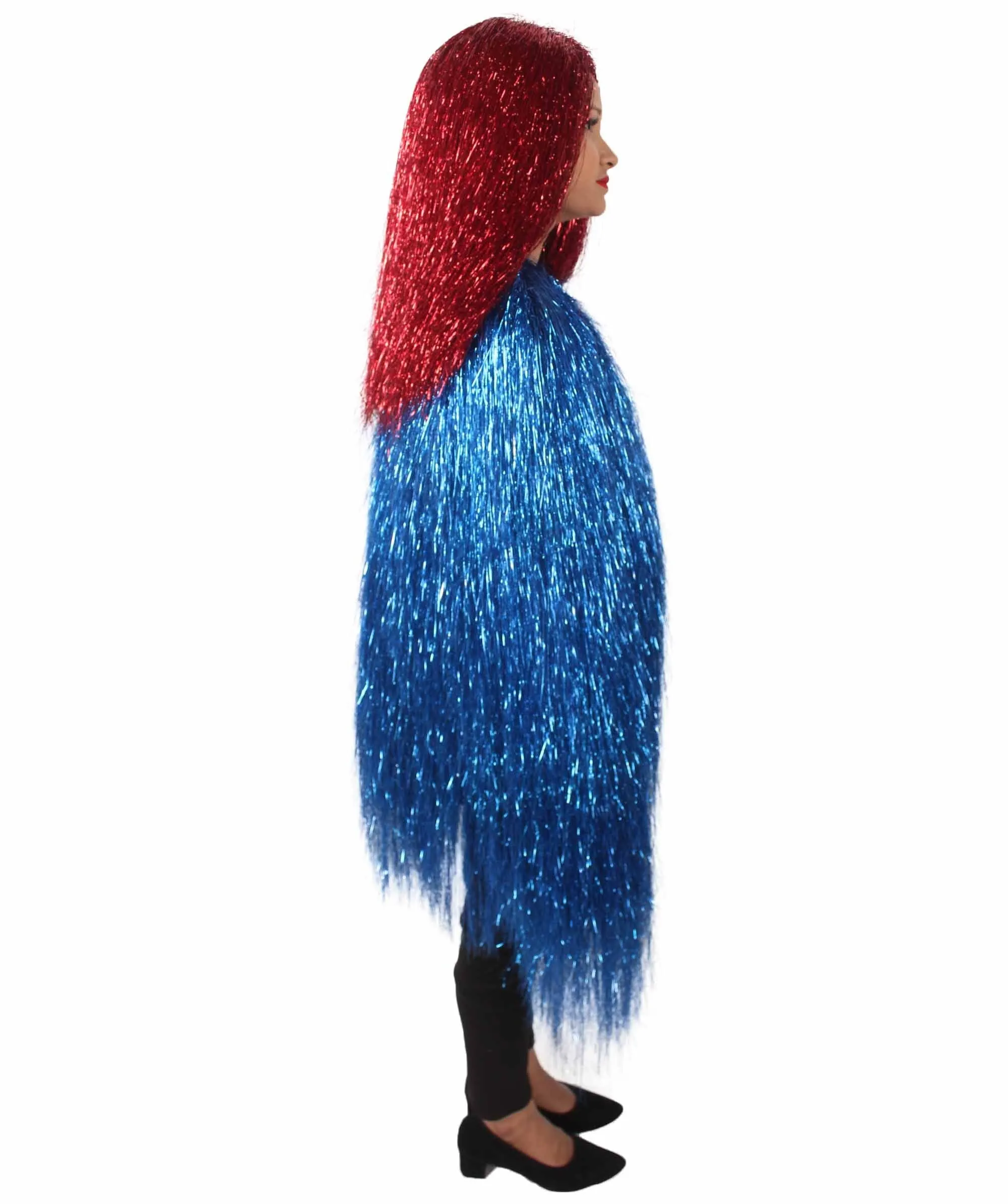 HPO Unisex Festival Carnival Thin Tinsel Jacket with Loose Fit | Extra Dense Tinsel | Multiple Size and Color Options