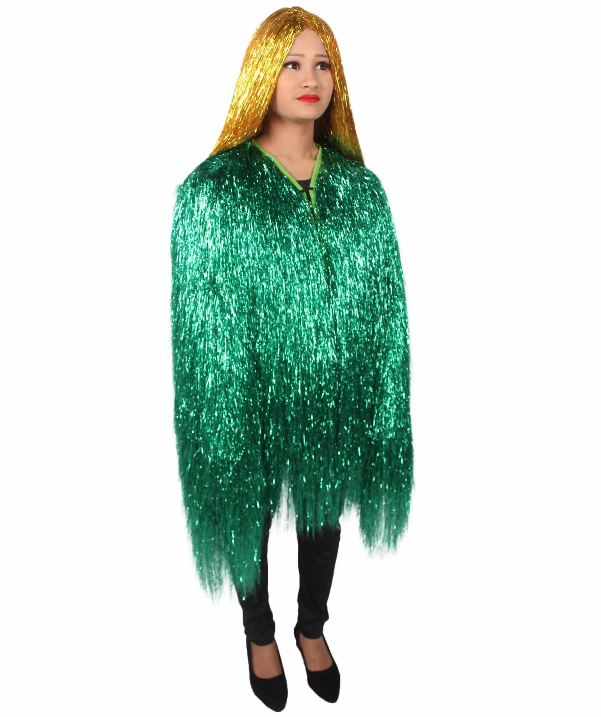 HPO Unisex Festival Carnival Thin Tinsel Jacket with Loose Fit | Extra Dense Tinsel | Multiple Size and Color Options