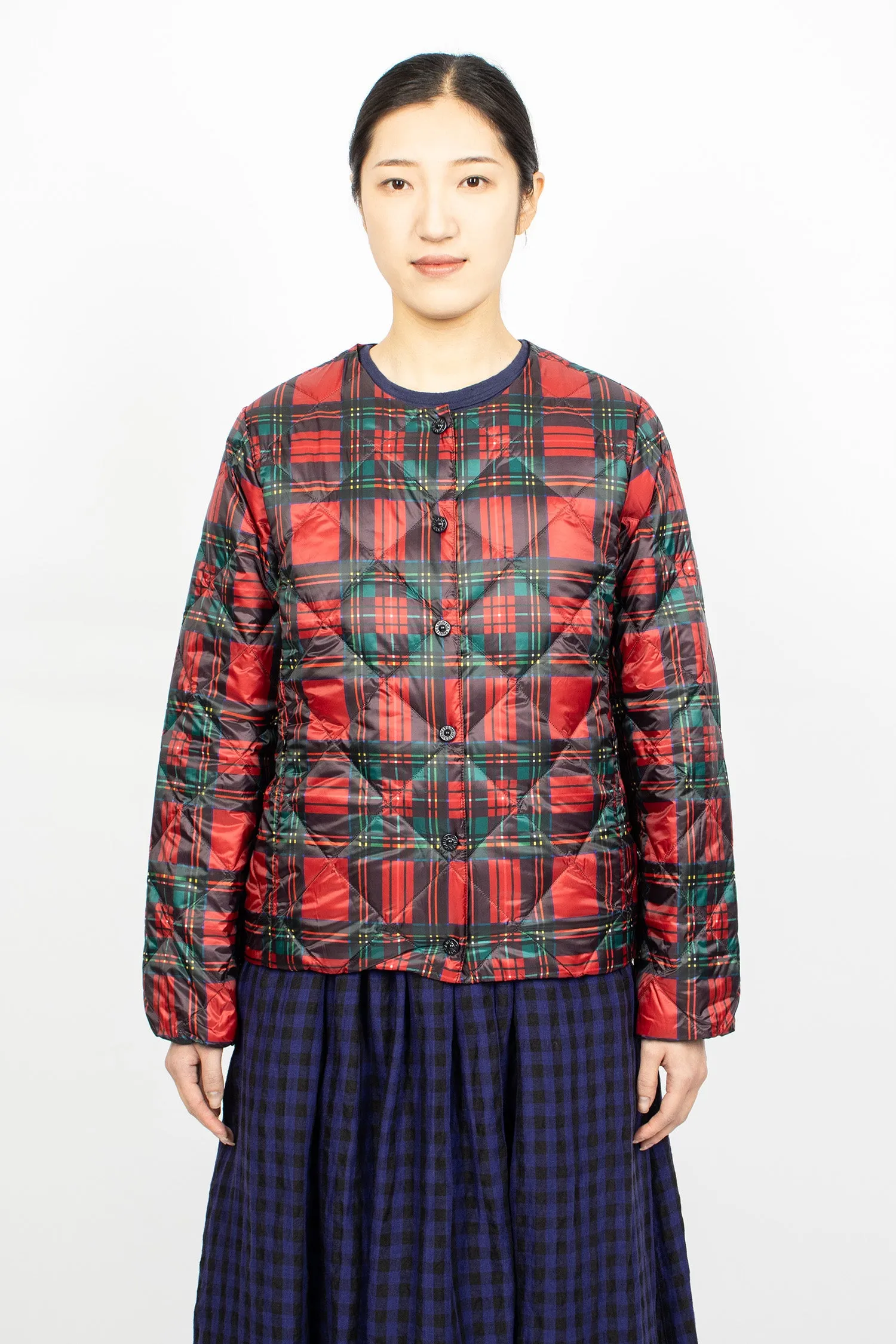 Ichi Antiquités x TAION Down Jacket Red Tartan