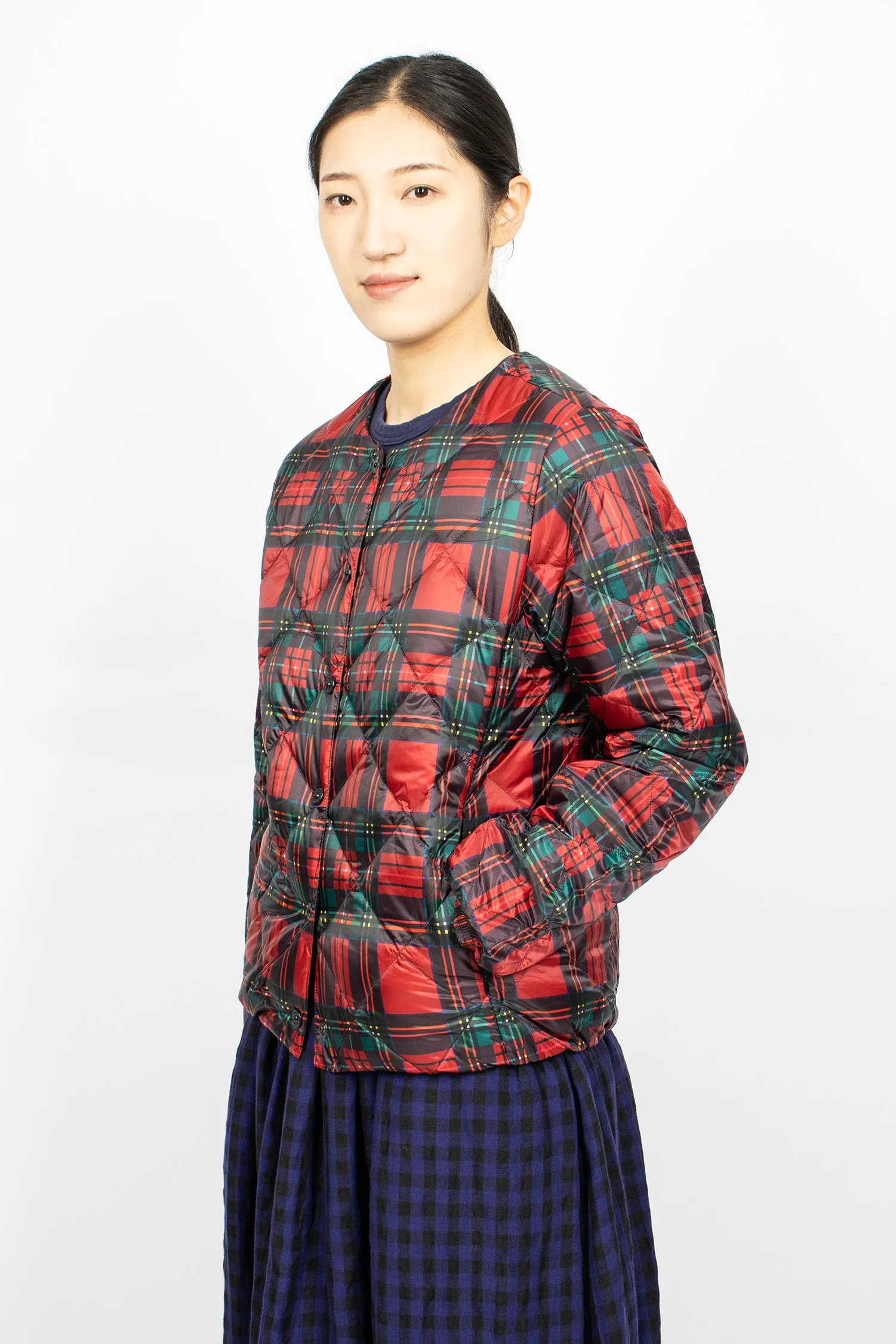 Ichi Antiquités x TAION Down Jacket Red Tartan