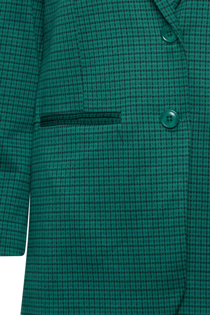 Ichi Kate Cameleon Oversized Blazer-Cadmium Green-20119375