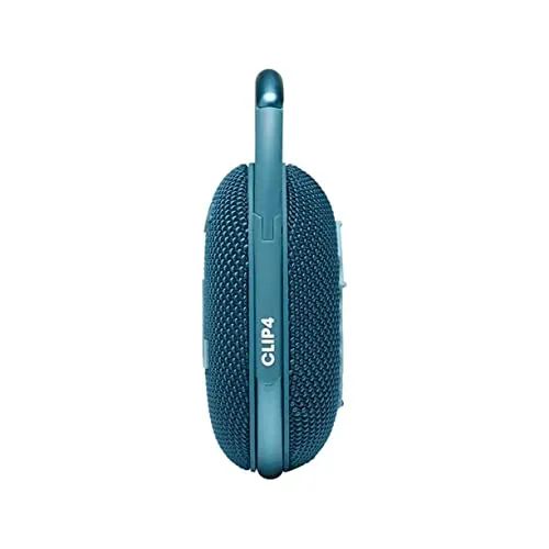 JBL Clip 4 Waterproof Portable Bluetooth Speaker Bundle with Megen Protective Hardshell Case (Blue)