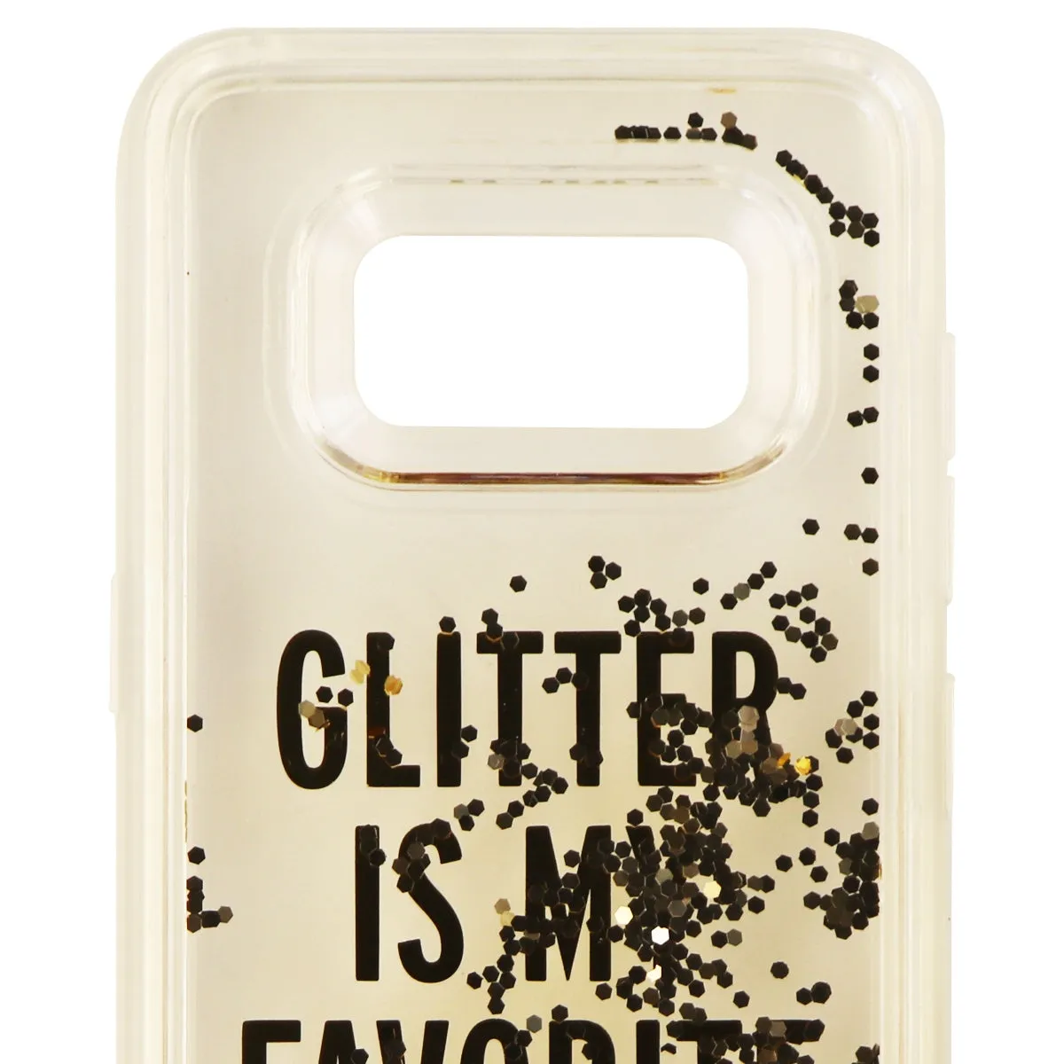 Kate Spade Liquid Glitter Hard Case for Samsung Galaxy S8 - Clear / Gold Glitter