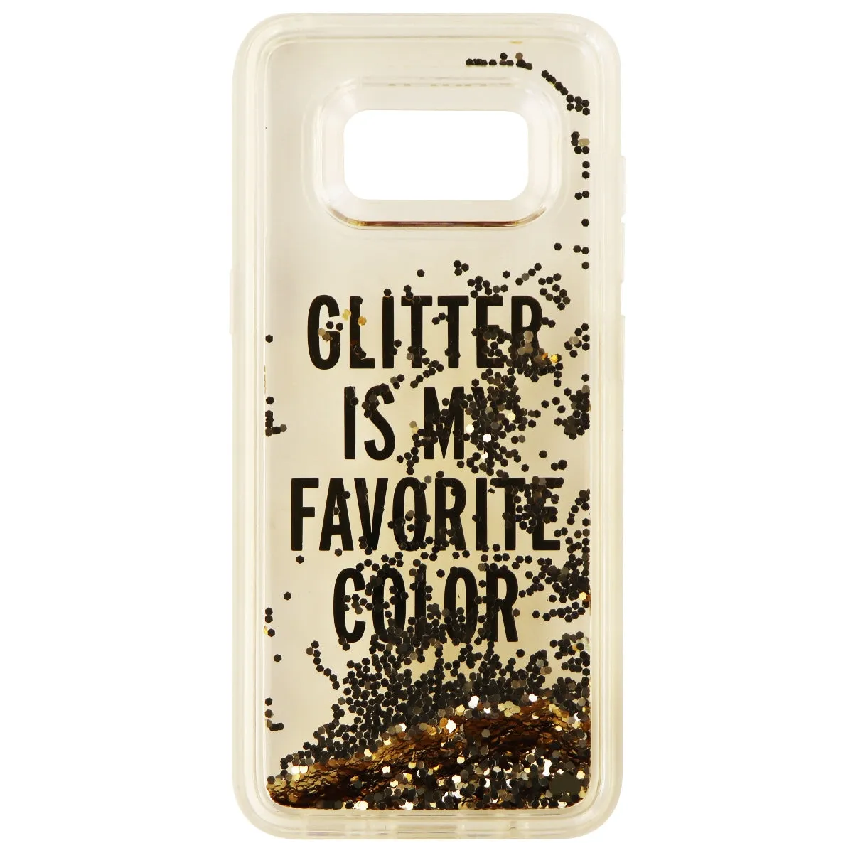 Kate Spade Liquid Glitter Hard Case for Samsung Galaxy S8 - Clear / Gold Glitter