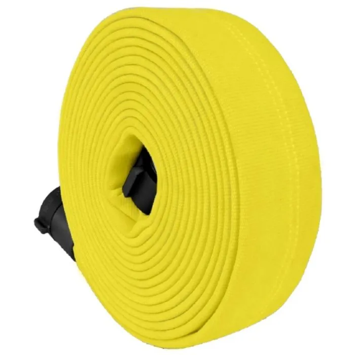 Key Fire Hose DP17 ECO-10 Lightweight Rubber Attack Hose, Double Jacket, 1.75" Size, 50' Section, Yellow, 1 Each