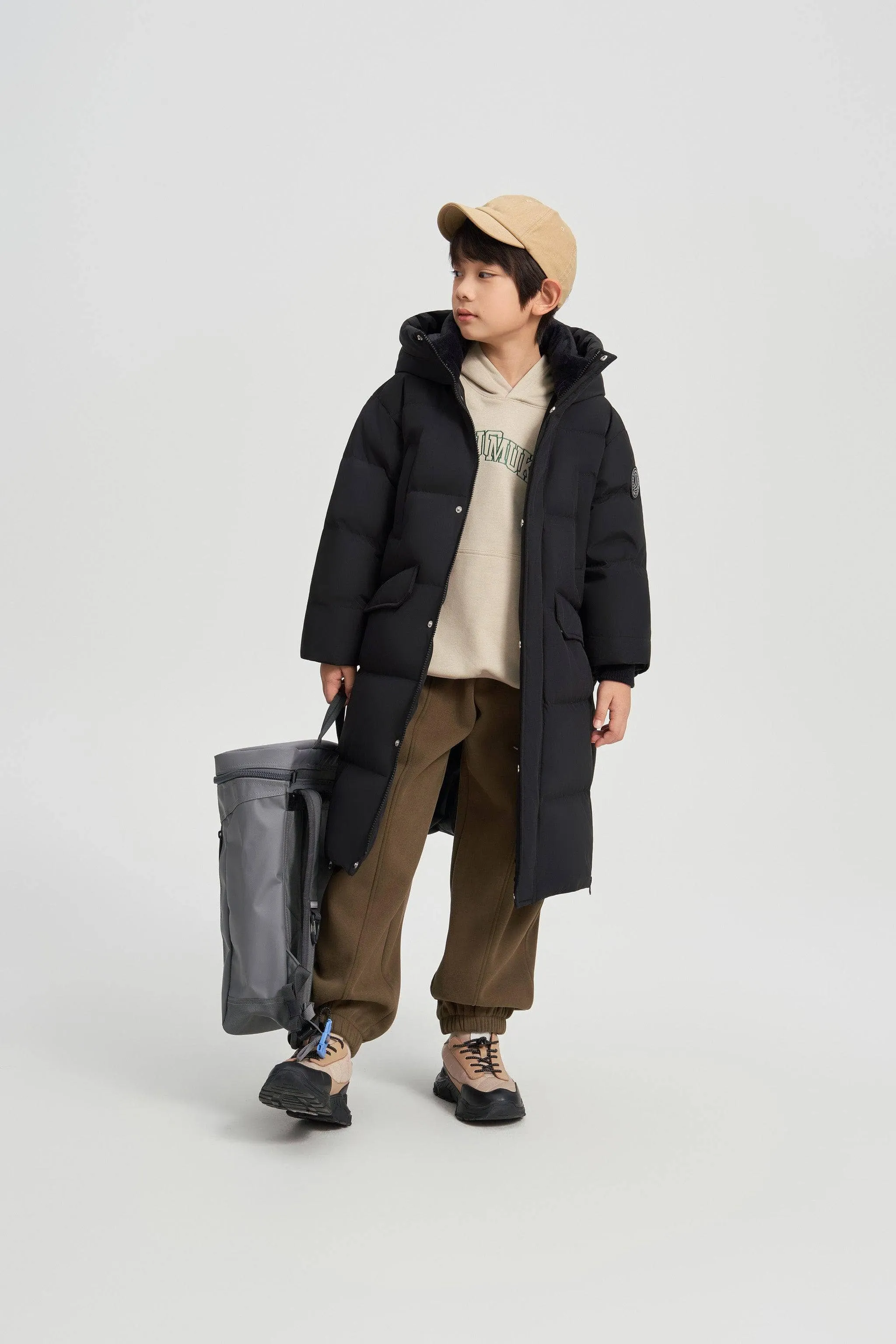 Kid's Long Down Coat