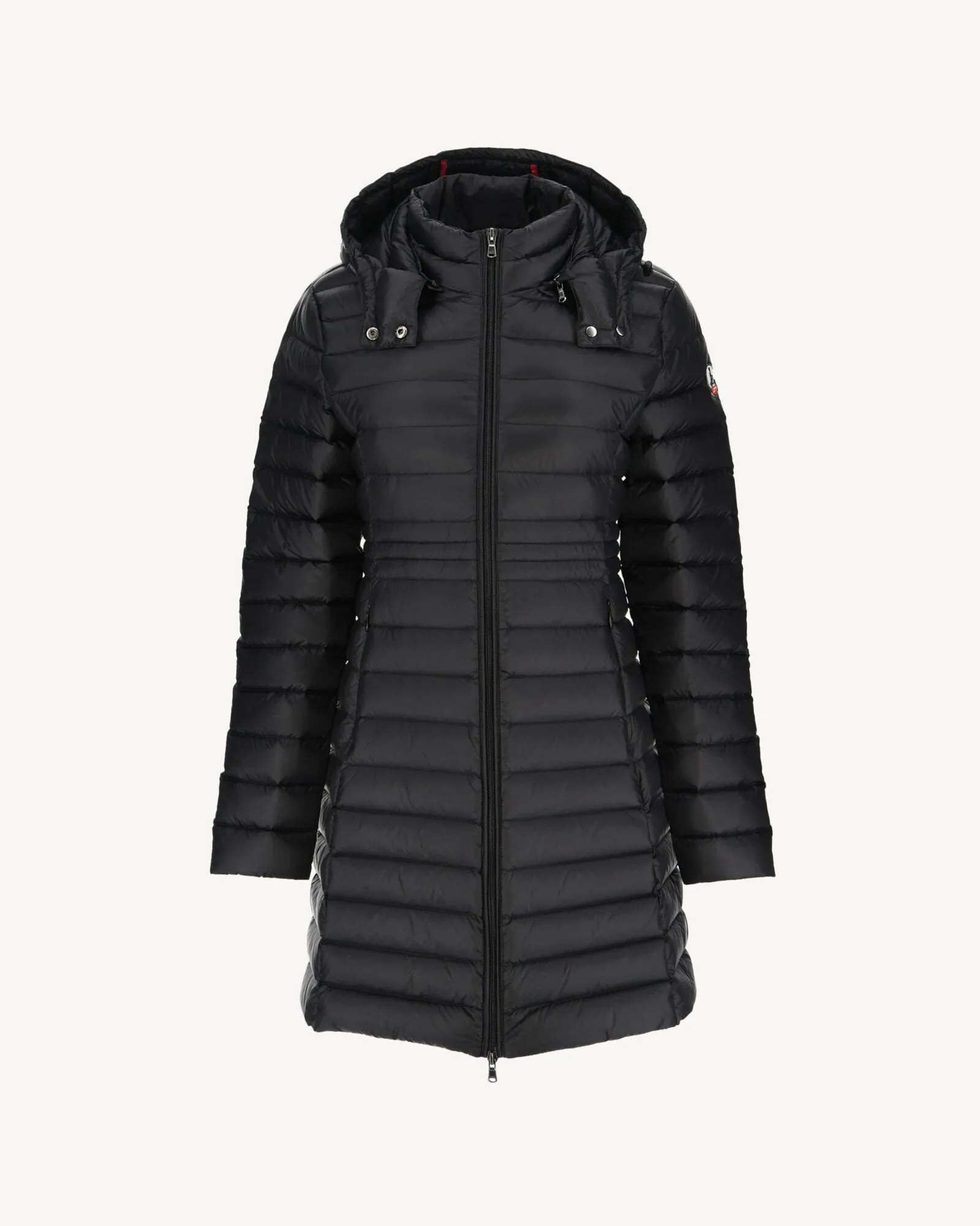 Long hooded down jacket Black Vero