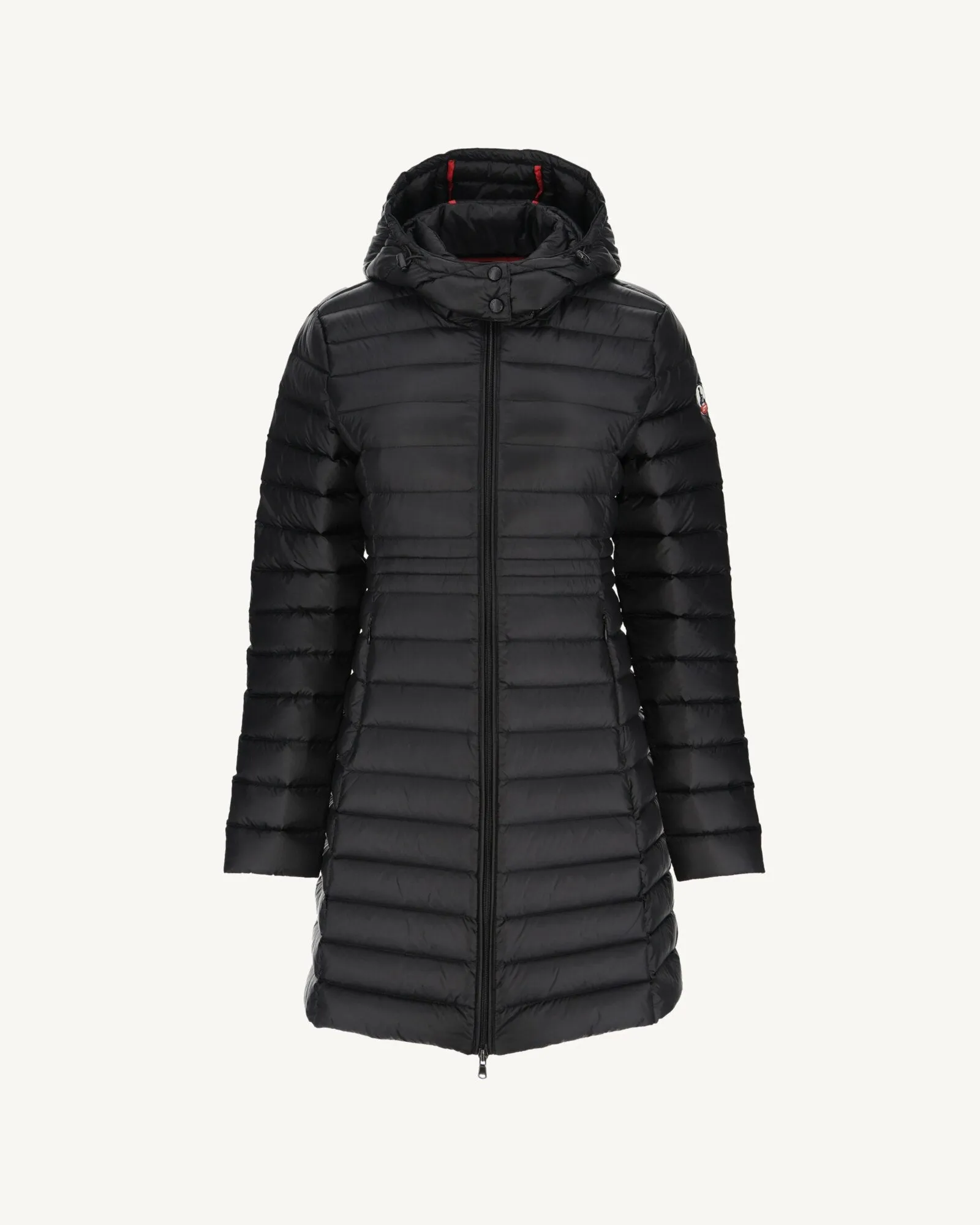 Long hooded down jacket Black Vero