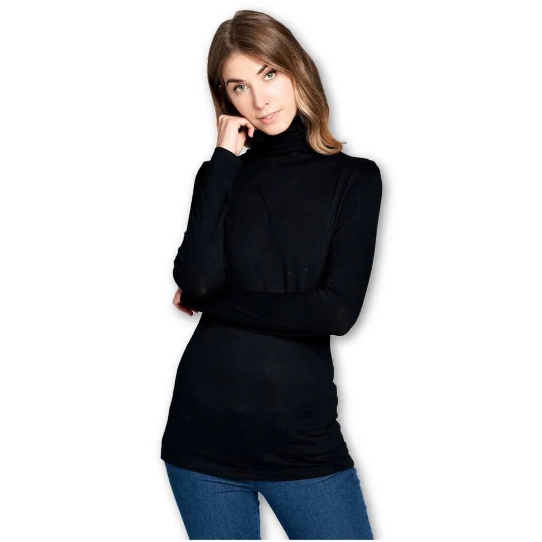 Long Sleeve Turtleneck Sweater - Black