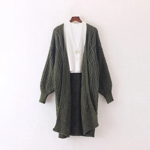 Long Winter Knitted Cardigan