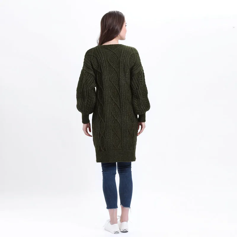 Long Winter Knitted Cardigan