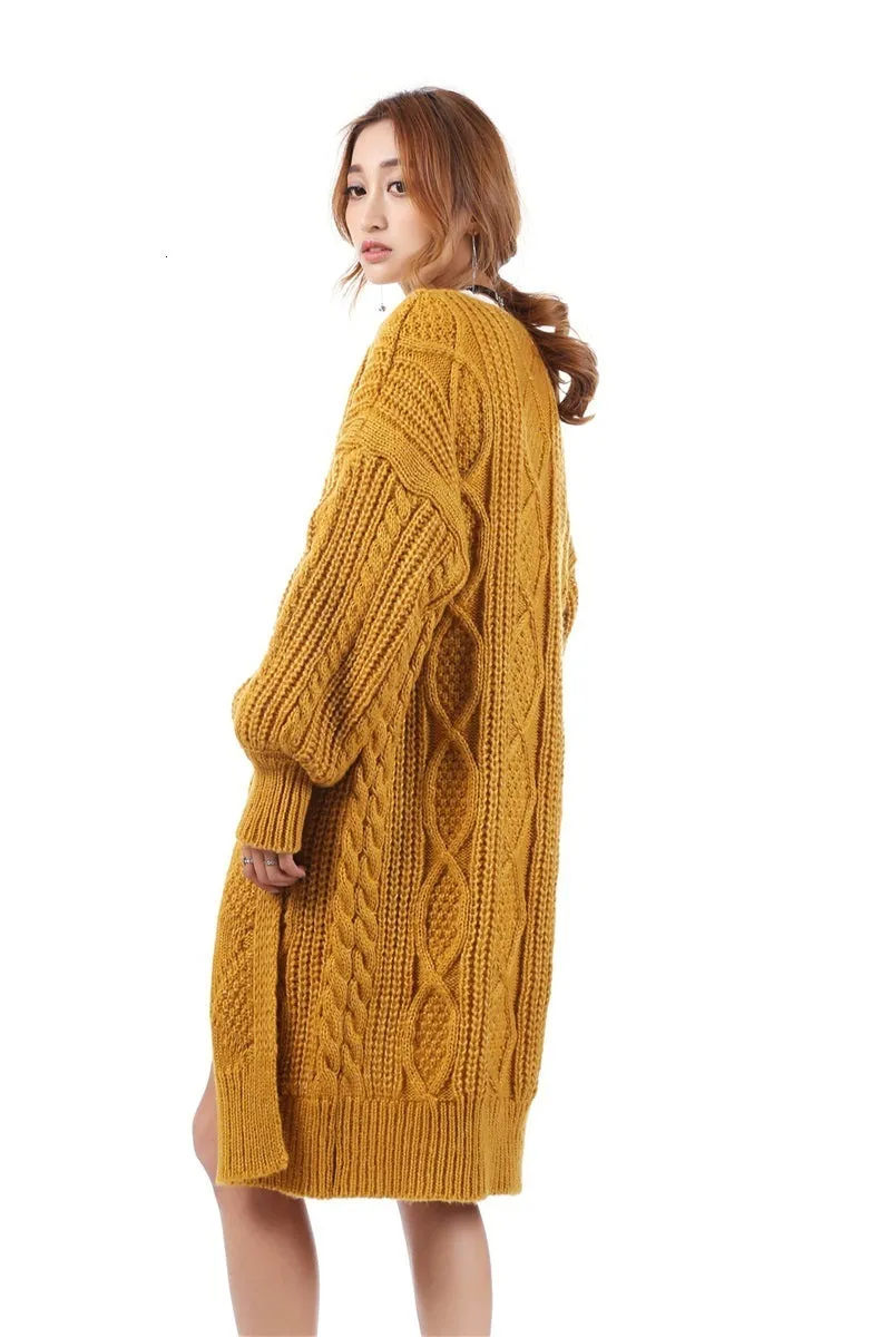 Long Winter Knitted Cardigan