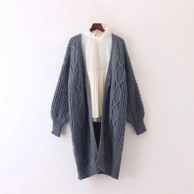 Long Winter Knitted Cardigan