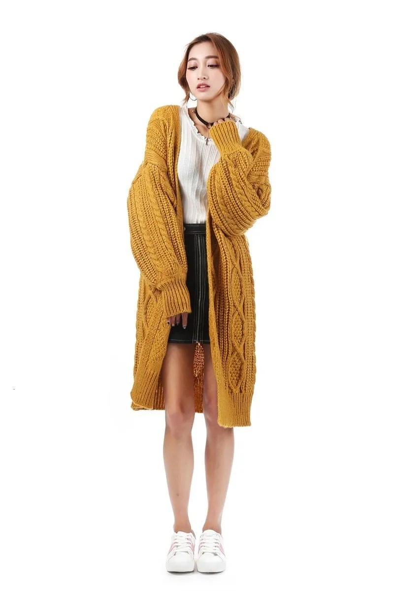 Long Winter Knitted Cardigan