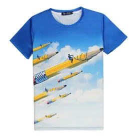 Men's 3D T-Shirt Riding Pencil