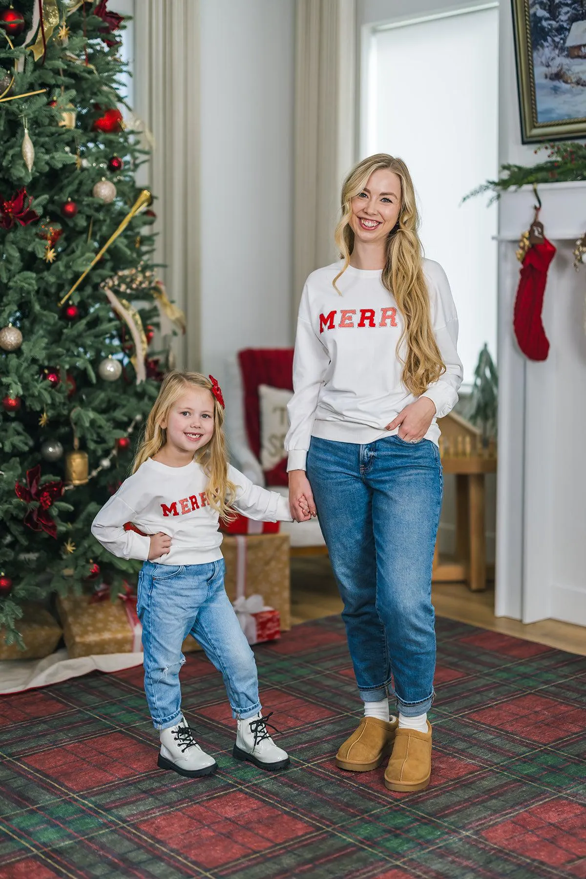 Mom & Me - "Merry" Chenille Patch Top