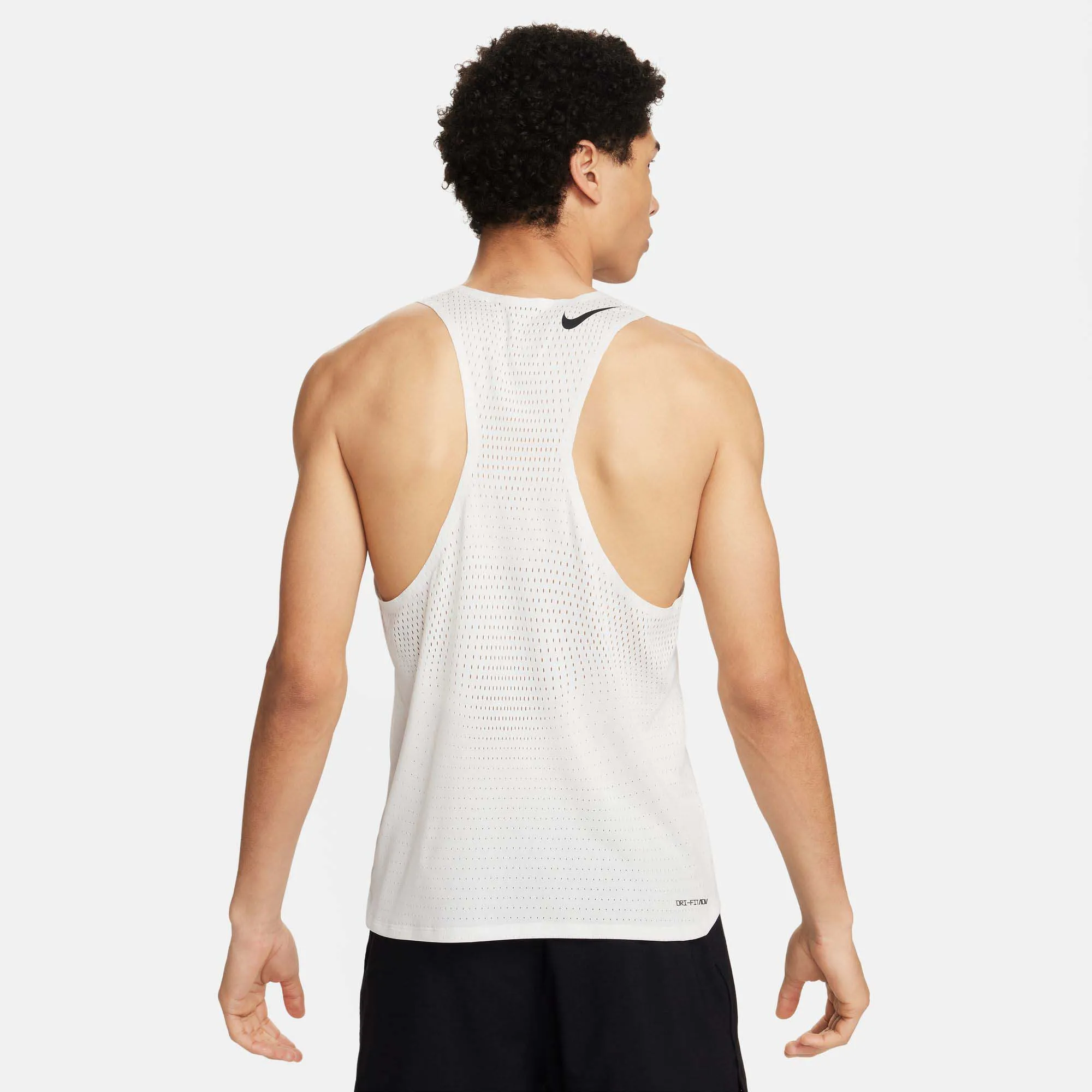 Nike | Men's AeroSwift Dri-FIT ADV Running Singlet - Summit White/Black