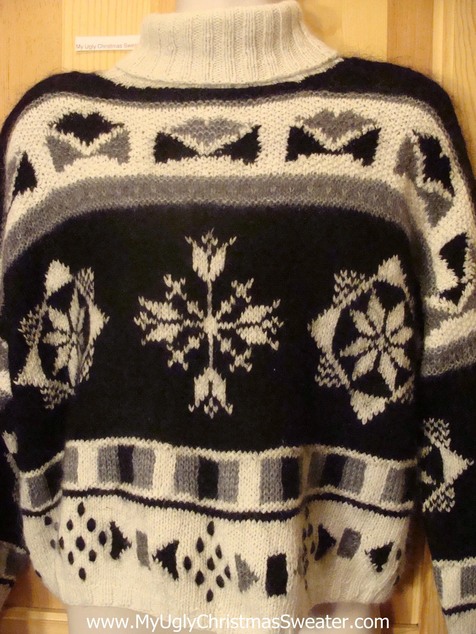 Nordic Ugly Christmas Sweater with Nordic Turtleneck