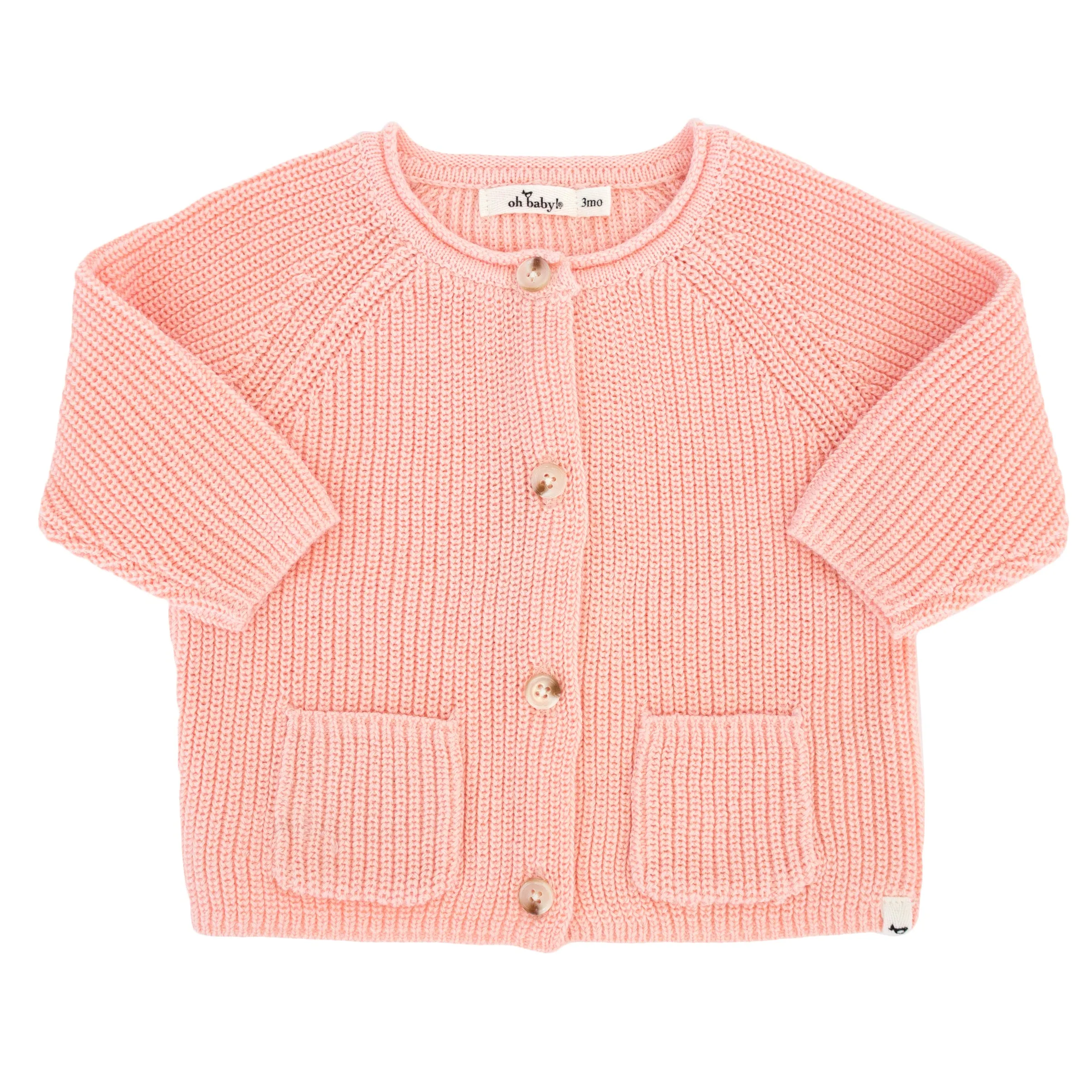 oh baby! Country Club Knitted Cardigan - Pale Pink