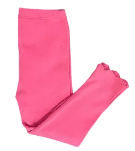 Pima Knit Scalloped Leggings - Bubblegum Pink