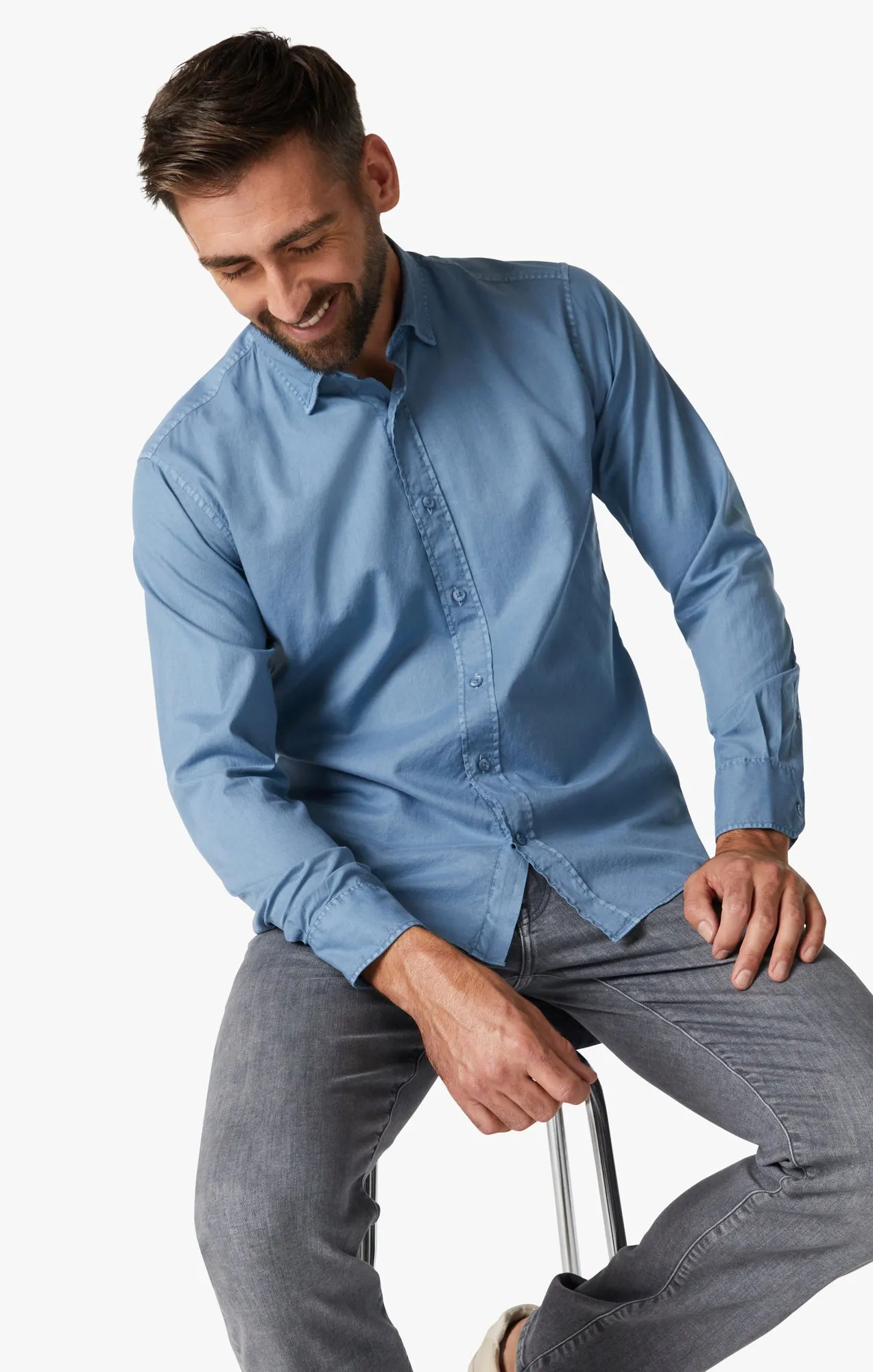 Poplin Shirt in Indigo