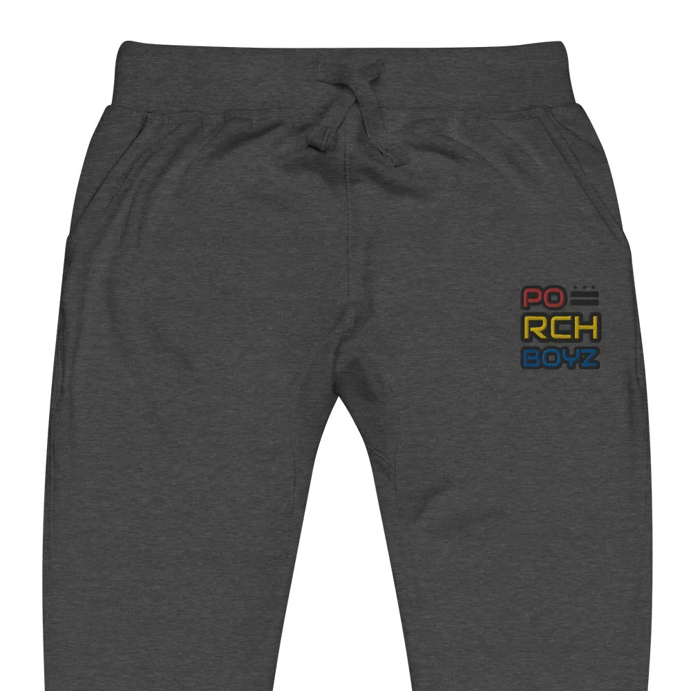 Porchboyz Multi/Colored Embroidered Unisex fleece sweatpants