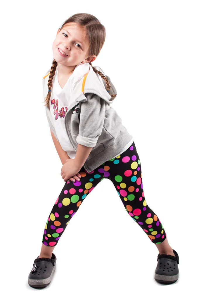 Rainbow Polka Dot Kids Leggings