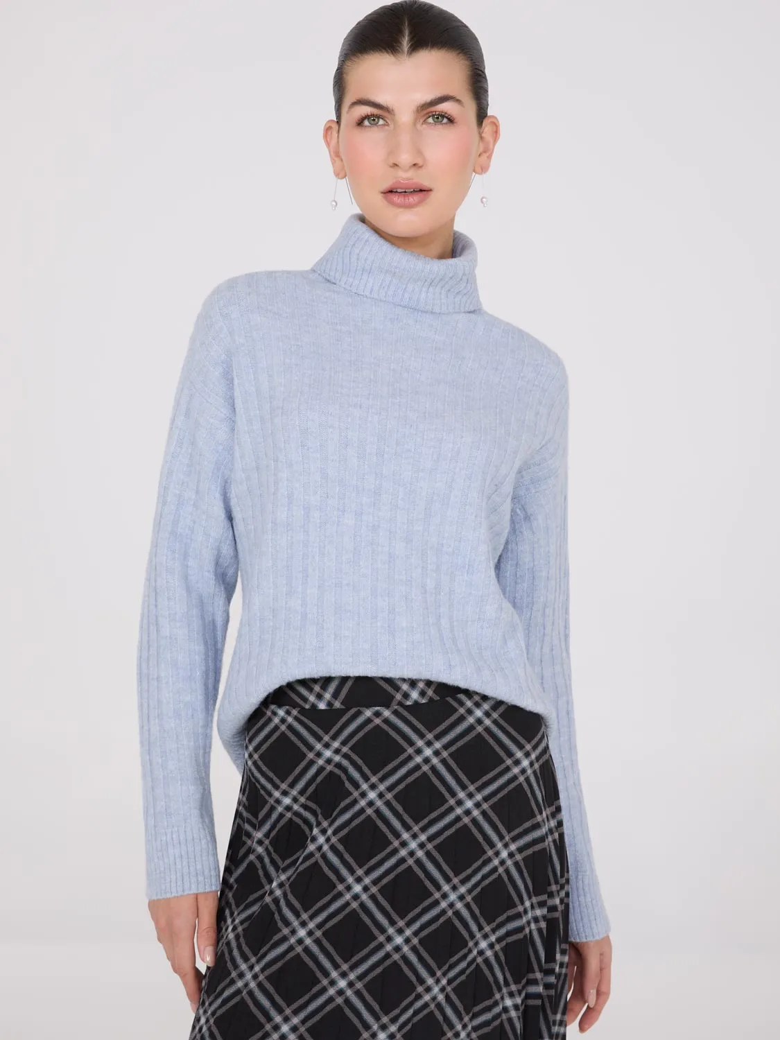 Ribbed Turtleneck Sweater