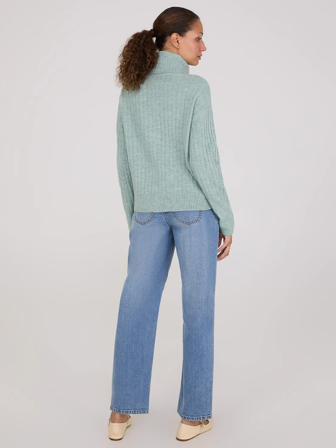 Ribbed Turtleneck Sweater