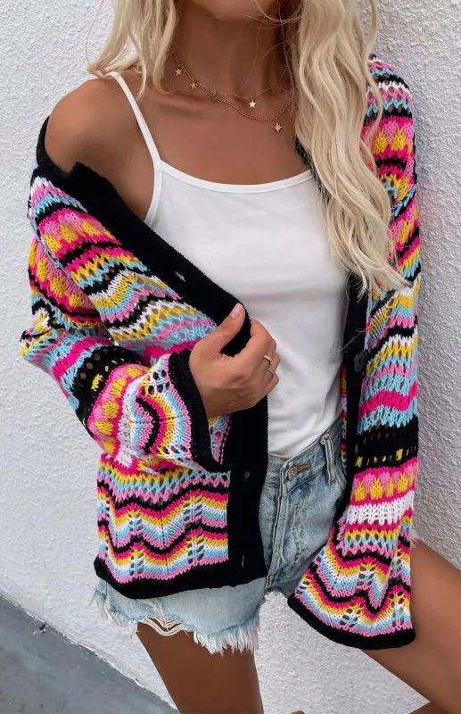 Rich In Time Knitted Cardigan