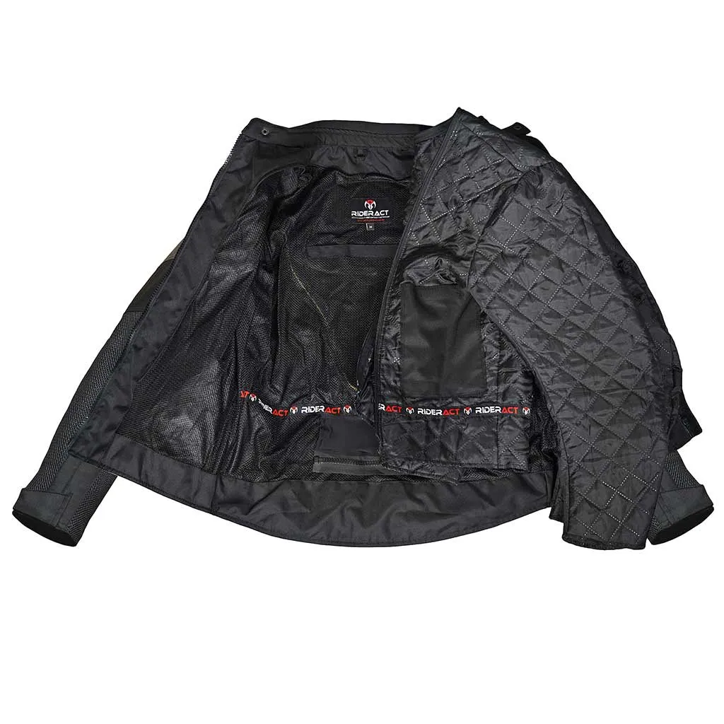 RIDERACT® Textile Motorcycle Jacket Waterproof Gaze Motorbike Jacket